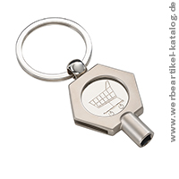 Schlüsselanhänger mit Heizungsentlüftungsschlüssel RE98-RADIATOR-KEY mattsilber, nützlicher Werbeartikel für Ihre Promotion! 