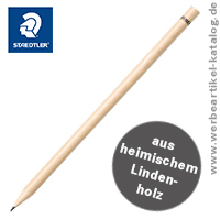 Bleistifte aus heimischen Lindenholz, bedruckte Bleistifte von STAEDTLER. 