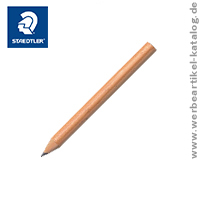 Naturbelassener kurzer Werbeartikel Bleistift rund, von Staedtler.