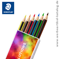 6 Farbstifte von Staedtler - Schüler Werbeartikel mit Ihrem Logo im Digitaldruck!