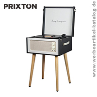 Prixton Detroit Vinyl-Plattenspieler - schwarz - besondere Werbegeschenke fr besondere Kunden und verdiente Mitarbeiter!