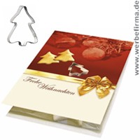 Grukarte Backe Deinen Weihnachtsbaum, nette Weihnachtskarten mit Werbedruck