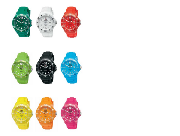 Lolliclock mit Datum  - Werbeartikel Armbanduhr, die richtig chic ist ! 