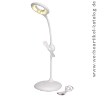 Akku-Lampe mit Ventilator FRESH LIGHT, als Kundenpräsent mit Ihrer Werbung