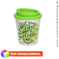 Kaffeebecher Premium small, 0,25 Liter - Werbeartikel fr den kleinen Kaffee unterwegs und fr den groen Beitrag zur Umwelt!