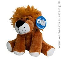 Löwe Ole, Werbeartikel Plüschtiere für Kinder, mit Ihrem Logo auf einem Halstuch, T-Shirt oder einem Schal