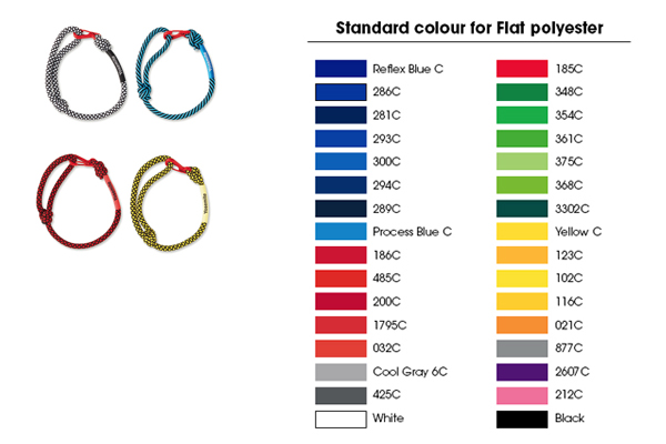 Armband mit Mini-Karabiner, stylischer Werbeartikel in verschiedenen Farbkombinationen mit Ihrem Logo gebrandet