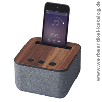 Shae Bluetooth Lautsprecher, grau - edles Kundengeschenk mit Ihrer Werbung!