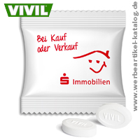 Vivil Doublemint im Werbettchen - Marken Bonbons als Werbeartikel!