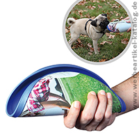 Wurfscheibe Elastic Flyer - ein Werbeartikel der auch scharfen Hundezähnen standhält. 