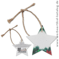 STARSEED nachhaltiger Weihnachtsbaumanhnger aus Samenpapier als Streuartikel Weihnachten! 