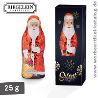 Riegelein Weihnachtsmann - bedruckter Nikolaus als Werbeartikel fr Weihnachten.
