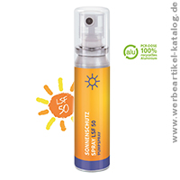 Sommerartikel mit Werbung: Sonnenschutz-Spray mit Ihrem Branding!