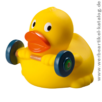 Sportstudio Werbeartikel: Quietsche-Ente Gewichtheber