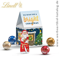Standbodenbox Lindt Weihnachten, besonders leckere Schokolade als Weihnachts Werbegeschenk!
