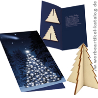 Weihnachtskarte Wintertanne - bedruckte Weihnachtskarten fr Firmen