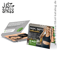 Werbekarte Midi Just Spices - ein Werbeartikel, der die richtige Wrze in Ihre Promotion bringt! 