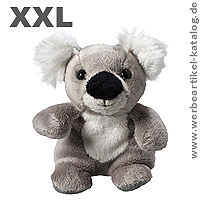 XXL Schmoozie Koala, bedruckt als Werbeartikel mit Ihrem Logo auf dem Fhnchen.