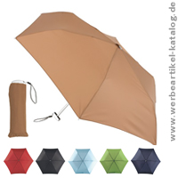 Mini-Taschenschirm Flat, superflache Werbeartikel Regenschirme.
