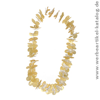 Blumenkette Flor, gold/silber - Werbeartikel für ein glänzendes Hawai-Feeling! Blumenkette Flor, gold/silber - Werbeartikel für ein glänzendes Hawai-Feeling!