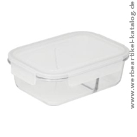 Glasbox mit 2 Kammern Cerrada 19,7x14,8x6 cm, transparent/grau, als Werbeartikel mit Ihrem Logo! Glasbox mit 2 Kammern Cerrada 19,7x14,8x6 cm, transparent/grau, als Werbeartikel mit Ihrem Logo!