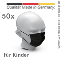 Medizinische Kinder-Gesichtsmaske MNS, 50er Set, als Corona Werbemittel fr die Schule, in ffentlichen Verkehrsmitteln, etc.