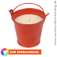 Kerze im Eimer CLAM, auf Wunsch auch mit Ihrem Logo per Lasergravur als Werbeartikel! Kerze im Eimer CLAM, auf Wunsch auch mit Ihrem Logo per Lasergravur als Werbeartikel!