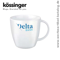 Maxim Cafe, Werbertikel Kaffetasse aus weißem Porzellan