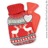 Wärmflasche CUDDLE, rot - Weihnachts Kundengeschenke mit Ihrem Logo! Wärmflasche CUDDLE, rot - Weihnachts Kundengeschenke mit Ihrem Logo!
