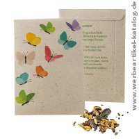 Samentütchen Graspapier Schmetterlingswiese - nachhaltiger Streuartikel für Ihr Mailing!