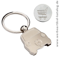 Schlüsselanhänger RE98-DRIVE IN, als Werbemittel in E-Auto Form, mit Ihrem Logo per Lasergravur!