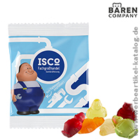 Herr Bert  Fruchtgummi - se Gummibrchen als Werbeartikel, auf Wunsch auch mit kompostierbarer Folie und Druckfarben! 