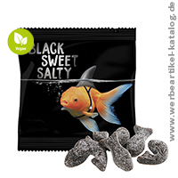 Salzige Lakritz Fische als Werbeartikel im individuell bedruckten Tütchen! Salzige Lakritz Fische als Werbeartikel im individuell bedruckten Tütchen!
