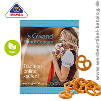 Mini Salz-Brezeln als Werbemittel zum Naschen oder zum Bierchen. Mini Salz-Brezeln als Werbemittel zum Naschen oder zum Bierchen.