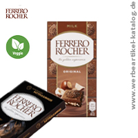 FERRERO Rocher Schokoladentafel im Schuber - Schokolade für besondere Anlässe als Werbeartikel mit Logo verschenken! 