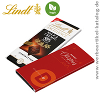 Lindt & Sprüngli EXCELLENCE Tafel Zartbitterschokolade - Marken Schokoladentafel als Werbegeschenk, bedruckt mit Ihrem Firmenlogo.
