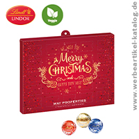 Lindt Praliné Adventskalender Papier - Weihnachten einen Adventskalender mit zu 100% recycelbarer Kartonage & Inlay als Werbegeschenk mit Ihrem Logo!
Lindt Praliné Adventskalender Papier - Weihnachten einen Adventskalender mit zu 100% recycelbarer Kartonage & Inlay als Werbegeschenk mit Ihrem Logo!