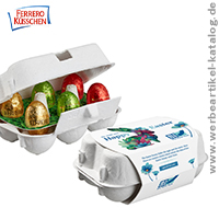 Ferrero Küsschen Eier im 6er Ostereier-Karton - süße Markenartikel zu Ostern an Kunden verschenken!