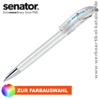 Senator Challenger Clear MT mit Metallspitze - schöner Kugelschreiber als Werbeartikel.