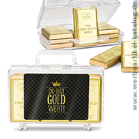 Goldkoffer Du bist - schönes Weihnachtsgeschenk als Zeichen Ihrer Wertschätzung gegenüber Mitarbeitern, Kunden oder Geschäftspartnern! 