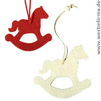 Schaukelpferde aus Filz, preiswerte Give Aways für Weihnachten Schaukelpferde aus Filz, preiswerte Give Aways für Weihnachten