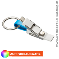 4 in 1 Ladekabel REFLECTS-MIXCO II, als Werbegeschenk mit Ihrem Logo bedruckt! 