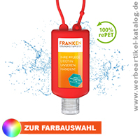 Hände-Desinfektionsspray Bumper, Werbemittel zur hygienischen Hand-Desinfektion.