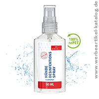 Hnde-Desinfektionsspray (DIN EN 1500), 50 ml - ntzliche Werbemittel fr Kunden und Mitarbeiter, nicht nur in Corona-Zeiten! !