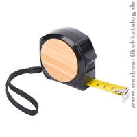 Maband BAMBOO MEASURE, 5 m - Messband als Werbeartikel mit Ihrem Logo verschenken!