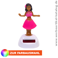 Hula - Solar-Wackelfigur - pfiffige Werbeartikel mit Ihrem Logo bedruckt.