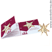 Stern des Vertrauens, Weihnachtskarte in die Ihr Logo gedruckt werden kann