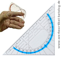 Geometriedreieck 16 cm, ein unzerbrechlicher Werbeartikel fr Kinder fr den Unterricht