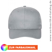 6 Panel Cap mit ungebürsteter Oberfläche, Werbecaps mit Ihrem Logo! 