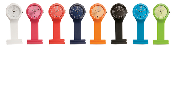 Lolliclock Care - Uhr als Werbemittel für Pflegeberufe. 